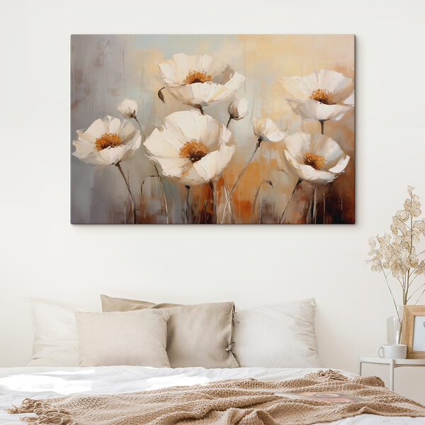 Malerei von weißen Blumen Wandbilder Malerei von weißen Blumen