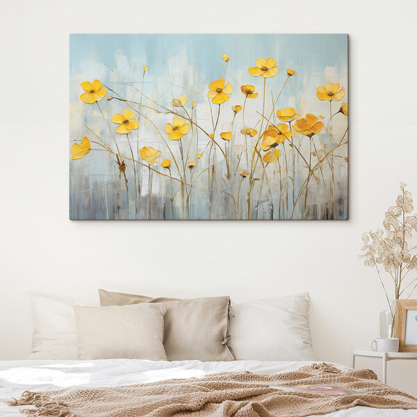 Gemälde mit gelben Blumen Wandbilder Gemälde mit gelben Blumen