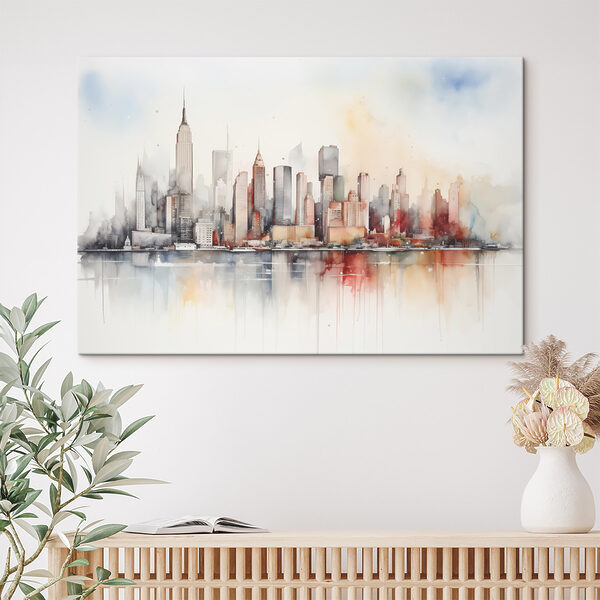 Aquarell einer Stadt Wandbilder Aquarell einer Stadt