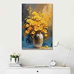 Wandbilder Vase mit gelben Blumen