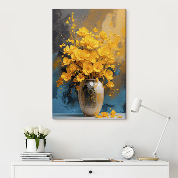 Vase mit gelben Blumen Wandbilder Vase mit gelben Blumen