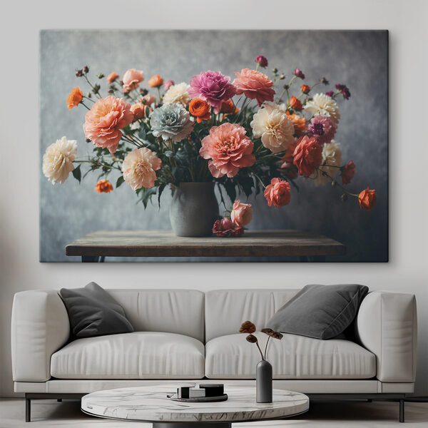 Vase mit Blumen auf einem Tisch Wandbilder Vase mit Blumen auf einem Tisch