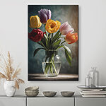Wandbilder Vase mit Blumen und Wasser