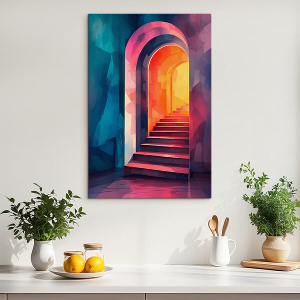 Bunter Flur mit Treppe Wandbilder Bunter Flur mit Treppe