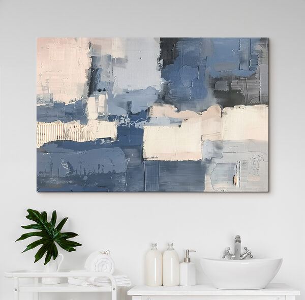 Malerei in verschiedenen Blau- und Weißtönen Wandbilder Malerei in verschiedenen Blau- und Weißtönen