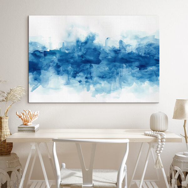 Blaue und weiße Aquarellfarbe Wandbilder Blaue und weiße Aquarellfarbe