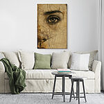 Wandbilder Zeichnung einer Frau’Auge