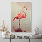 Wandbilder Flamingo im Wasser stehend