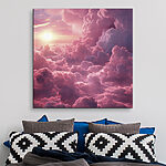 Wandbilder Rosa Wolken und die Sonne