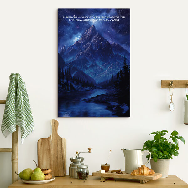 Bergkette mit Bäumen und einem Fluss Wandbilder Bergkette mit Bäumen und einem Fluss