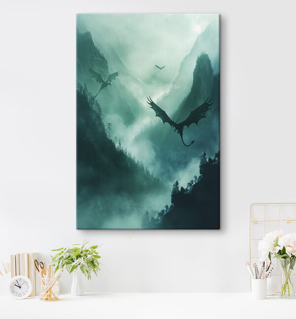 Gruppe von Drachen, die in den Himmel fliegen Wandbilder Gruppe von Drachen, die in den Himmel fliegen
