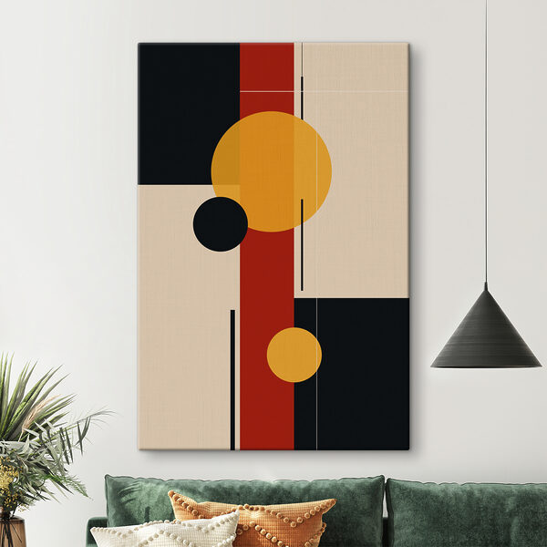 Buntes Kunstwerk mit Kreisen und Linien Wandbilder Buntes Kunstwerk mit Kreisen und Linien