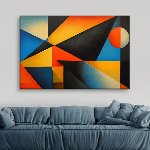 Buntes Kunstwerk mit einem Kreis Wandbilder Buntes Kunstwerk mit einem Kreis