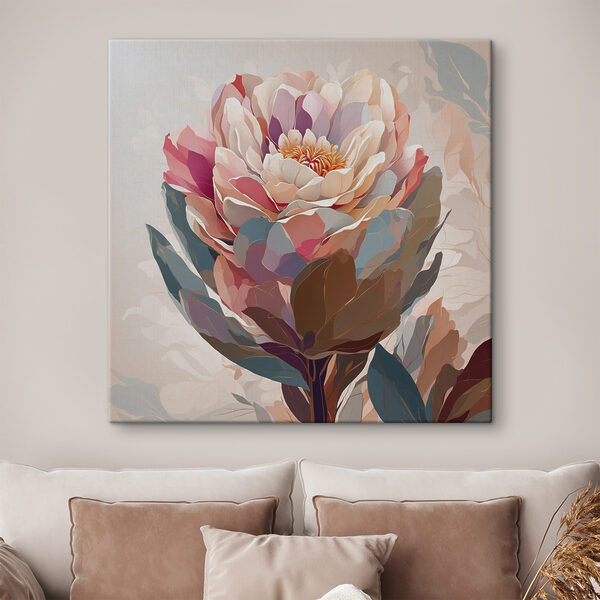 Wandbilder Blüte in ruhigen Pastelltönen