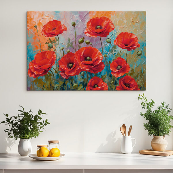 Malerei von roten Blumen Wandbilder Malerei von roten Blumen