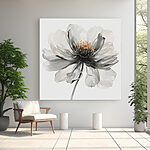 Wandbilder Elegante Blüte in monochromen Farbtönen