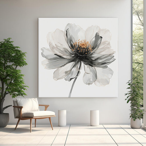 Elegante Blüte in monochromen Farbtönen Wandbilder Elegante Blüte in monochromen Farbtönen