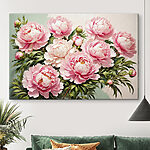 Wandbilder Gruppe von rosa Blumen