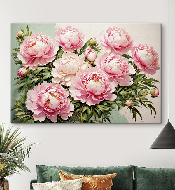 Gruppe von rosa Blumen Wandbilder Gruppe von rosa Blumen