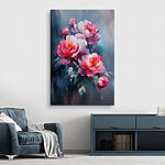 Wandbilder Malerei von rosa Blumen