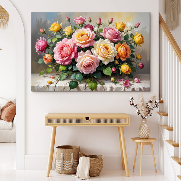Blumenstrauß auf einem Tisch Wandbilder Blumenstrauß auf einem Tisch