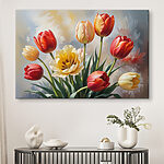 Wandbilder Gruppe von Tulpen in einer Vase