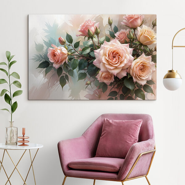 Gruppe von rosa Rosen Wandbilder Gruppe von rosa Rosen