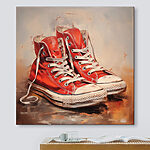 Wandbilder Ein Paar rote Turnschuhe
