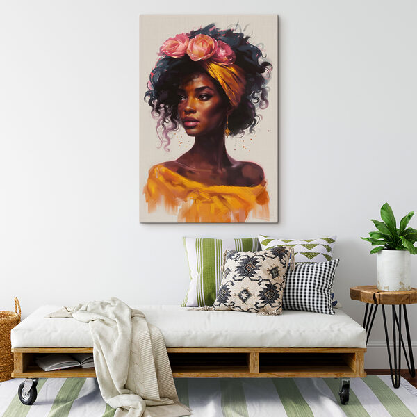 Frau mit Blumen im Haar Wandbilder Frau mit Blumen im Haar