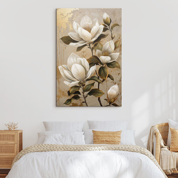 Malerei von weißen Blumen Wandbilder Malerei von weißen Blumen
