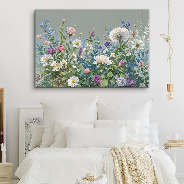 Gruppe von Blumen und Blättern Wandbilder Gruppe von Blumen und Blättern