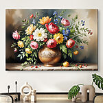 Wandbilder Gemälde von Blumen in einer Vase