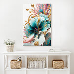 Wandbilder Elegante florale Strudel mit Kugeln
