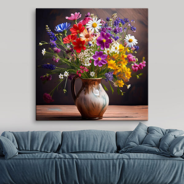Vase mit Blumen auf einem Tisch Wandbilder Vase mit Blumen auf einem Tisch