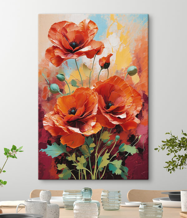 Malerei von roten Blumen Wandbilder Malerei von roten Blumen
