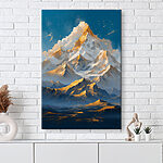 Wandbilder Bergkette mit Schnee und Wolken