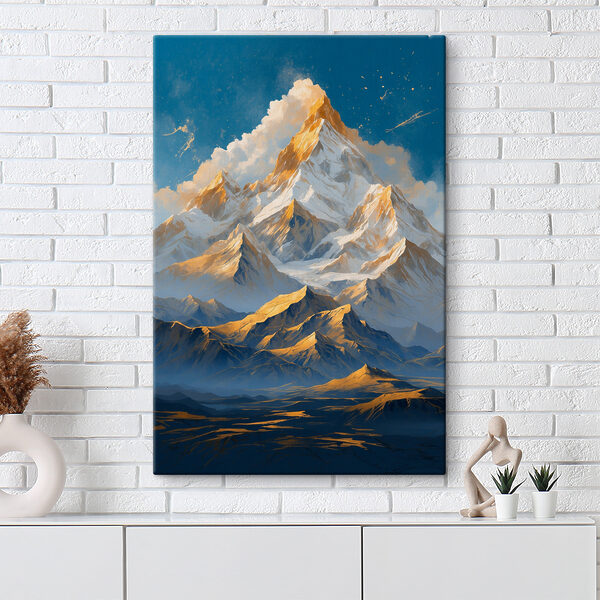 Bergkette mit Schnee und Wolken Wandbilder Bergkette mit Schnee und Wolken