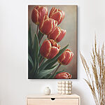 Wandbilder Gruppe von roten Tulpen