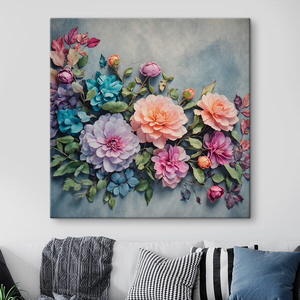 Gruppe von bunten Blumen Wandbilder Gruppe von bunten Blumen