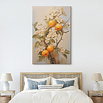 Wandbilder Malerei von Orangen und Blumen