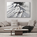 Wandbilder Berg mit Schnee und Wolken