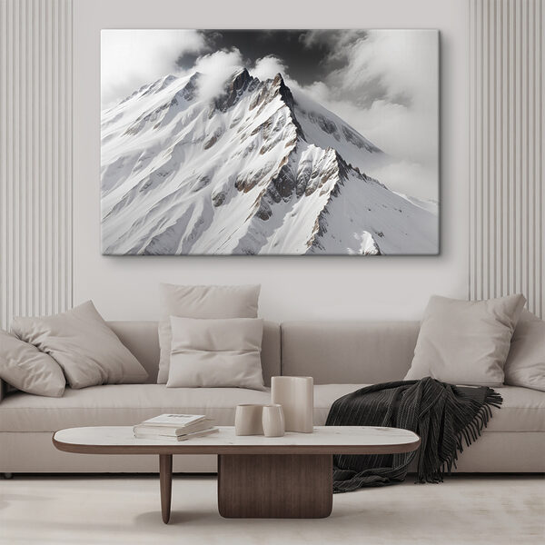 Berg mit Schnee und Wolken Wandbilder Berg mit Schnee und Wolken