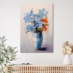 Wandbilder Gemälde von Blumen in einer Vase