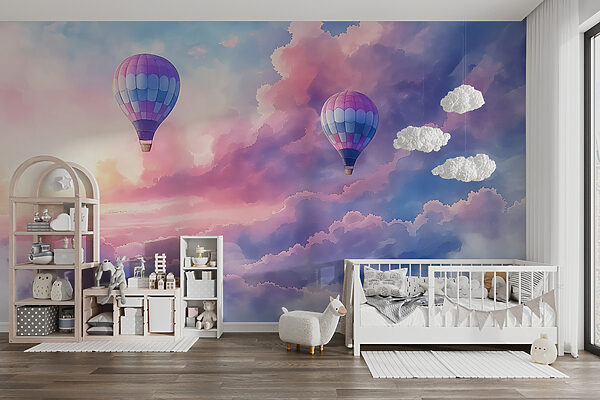Heißluftballons am Himmel Fototapeten Heißluftballons am Himmel