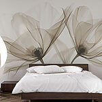 Fototapeten Elegante Sepiatöne in voller Blüte