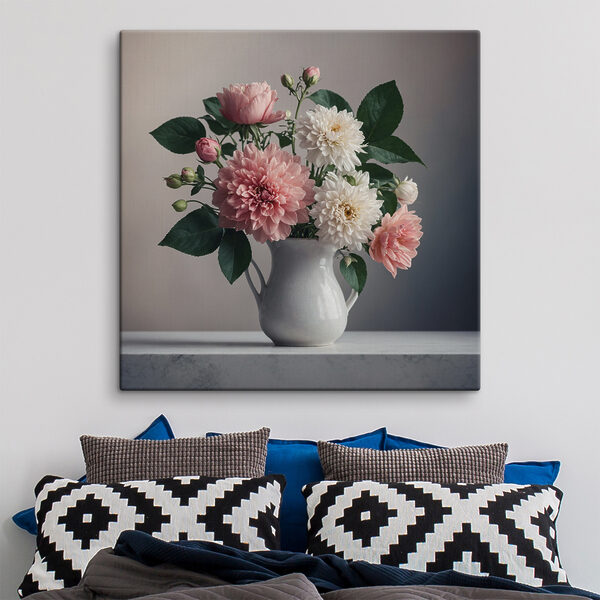 Canvas prints Vase of flowers on a table Wandbilder Canvas prints Vase of flowers on a table