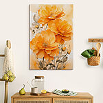Wandbilder Canvas prints Painting of orange flowers