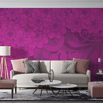 Fototapeten Lila und rosa blumiger Hintergrund