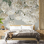 Fototapeten Gruppe von weißen Blumen