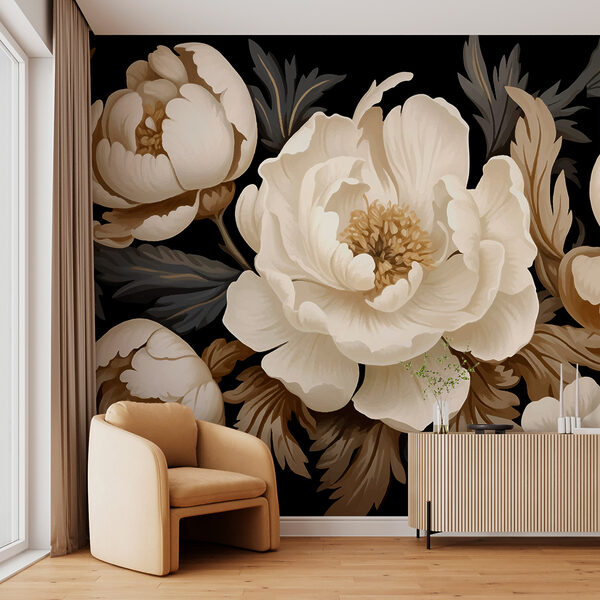 Elegante Blüten in zeitloser Kunst Fototapeten Elegante Blüten in zeitloser Kunst